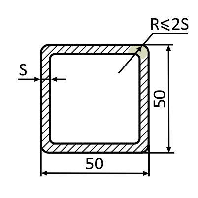 Изготовляемая нами квадратная оцинкованная труба 50х50 мм выгодно отличается идеальной поверхностью. Складское хранение позволяет сохранить товарный вид трубы.