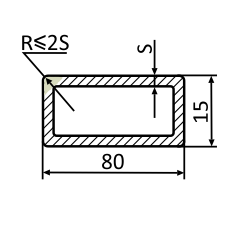 Изготовляемая нами прямоугольная оцинкованная труба 80х15 мм выгодно отличается идеальной поверхностью. Складское хранение позволяет сохранить товарный вид трубы.