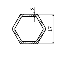 Изготовляемая нами шестигранная оцинкованная труба 17 мм выгодно отличается идеальной поверхностью. Складское хранение позволяет сохранить товарный вид трубы.