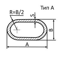 Плоскоовальная оцинкованная 20х10