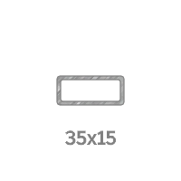 Квадратная оцинкованная труба 35х15 мм