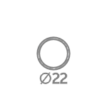 Круглая оцинкованная труба 22 мм