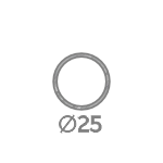 Круглая оцинкованная труба 25 мм