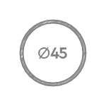 Круглая оцинкованная труба 45 мм