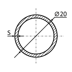 Круглая оцинкованная труба 20 мм