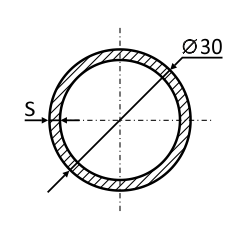 Круглая оцинкованная труба 30 мм