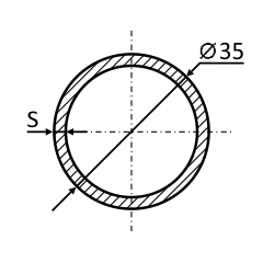 Круглая оцинкованная труба 45 мм