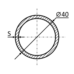 Круглая оцинкованная труба 40 мм