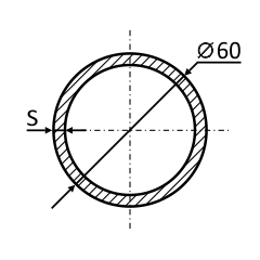 Круглая оцинкованная труба 60 мм