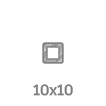 Квадратная оцинкованная труба 10х10 мм