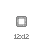 Квадратная оцинкованная труба 12х12 мм