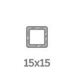 Квадратная оцинкованная труба 15х15 мм