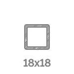 Квадратная оцинкованная труба 18х18 мм