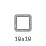 Квадратная оцинкованная труба 19х19 мм