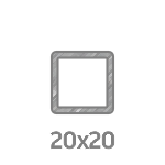 Квадратная оцинкованная труба 20х20 мм