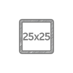 Квадратная оцинкованная труба 25х25мм