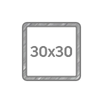 Квадратная оцинкованная труба 30х30 мм