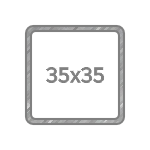 Квадратная оцинкованная труба 35х35 мм