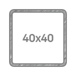 Квадртная оцинкованная труба 40х40 мм