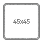 Квадратная оцинкованная труба 45x45 мм