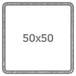 Квадратная оцинкованная труба 50х50 мм